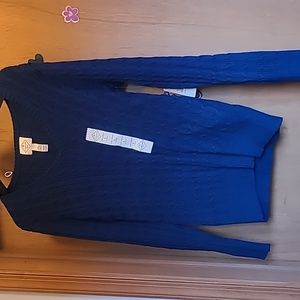 New with tags, blue women's sweater